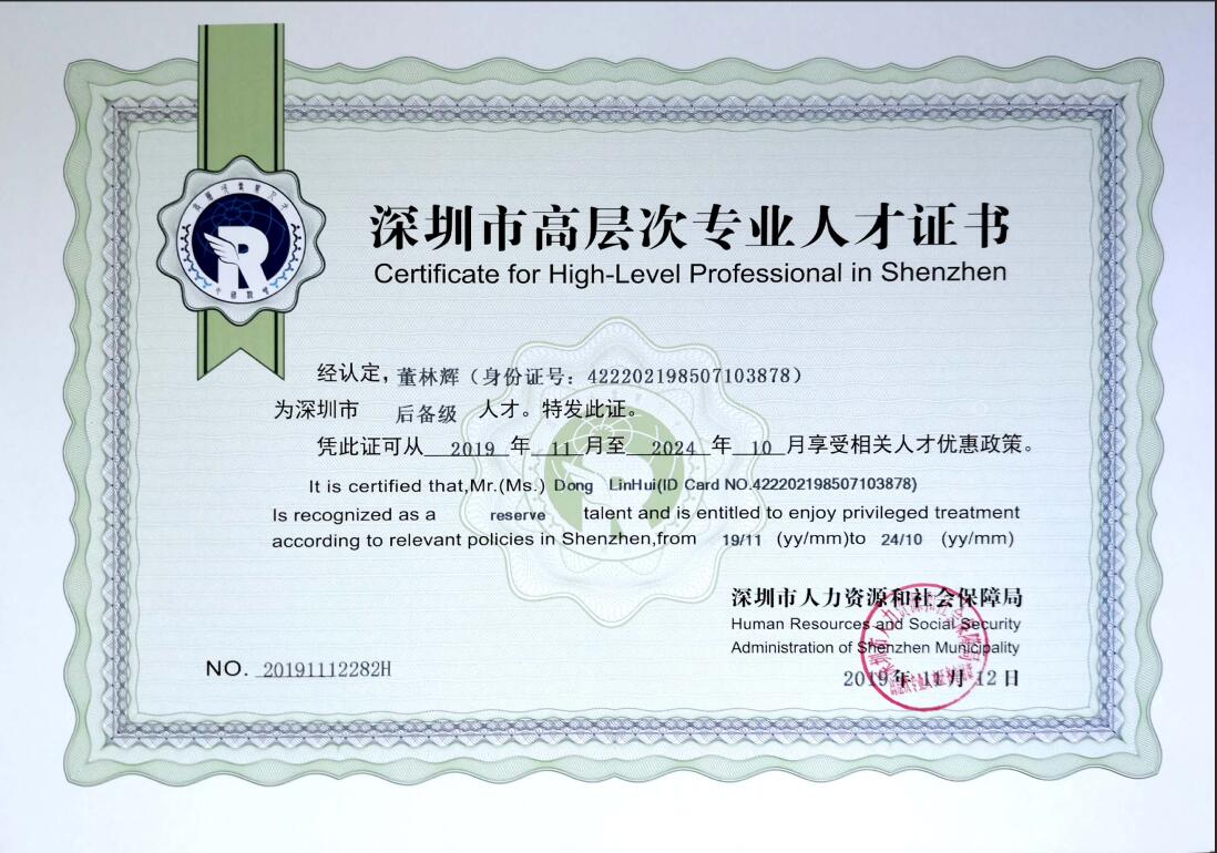 深圳市高層次專(zhuān)業(yè)人才